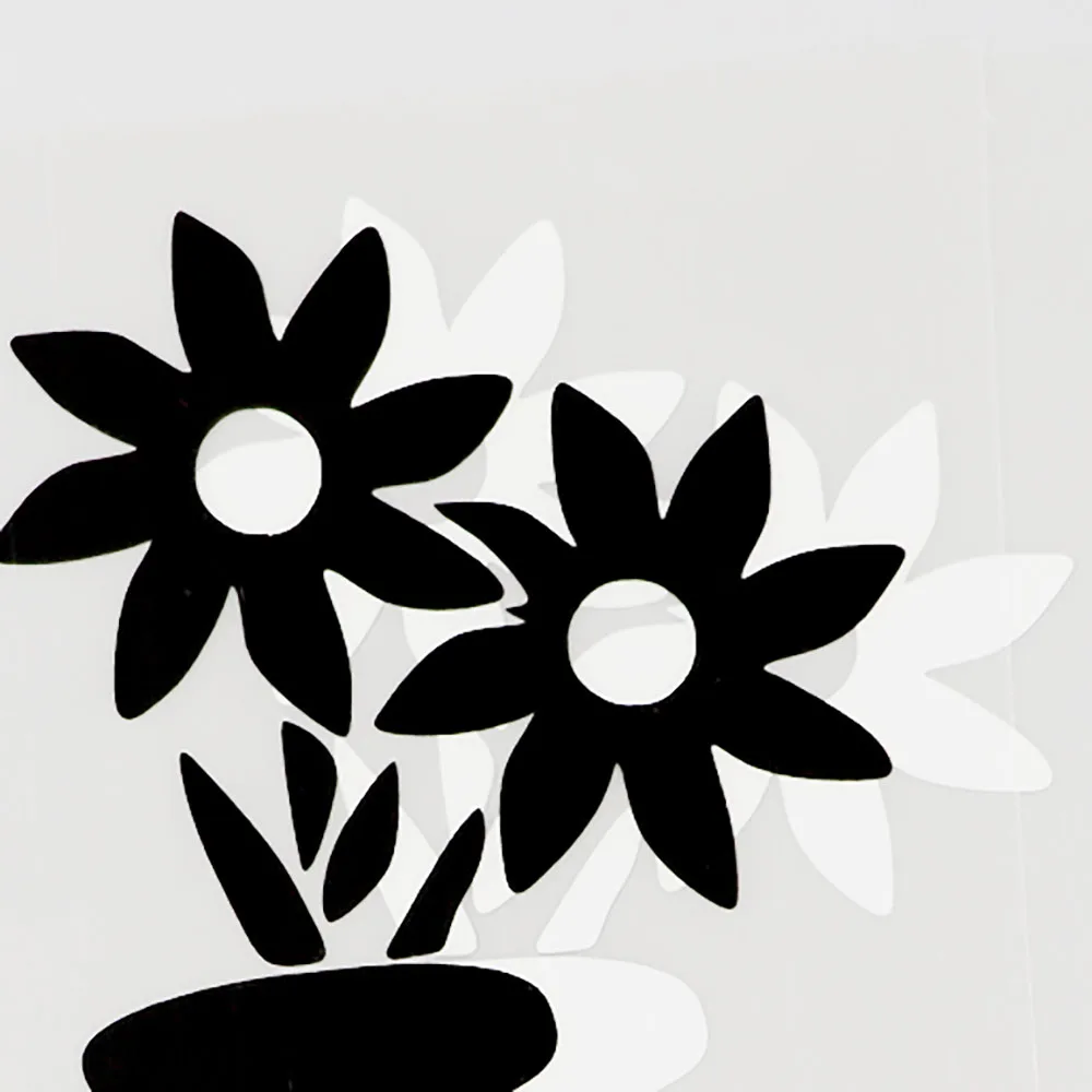 YJZT 9 5 см × 15 7 смешные Растения Цветы в вазе виниловые автомобильные