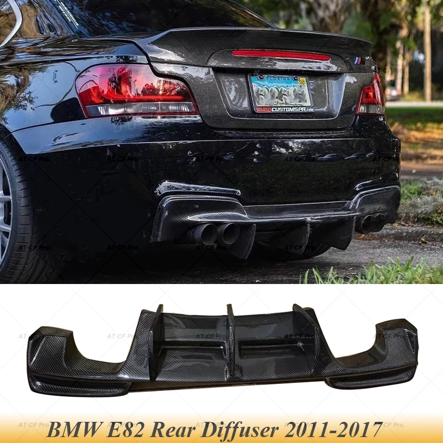 E82 FRP из углеродного волокна диффузор заднего бампера спойлер для BMW 1 серии M Base Coupe