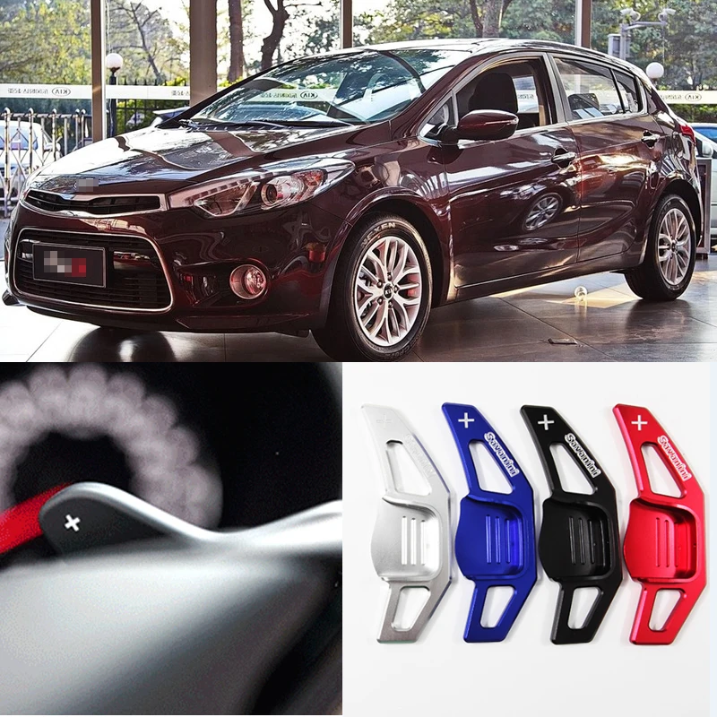 

For KIA K3S 2014-2017 2pcs Steering Wheel Aluminum Shift Paddle Shifter Extension Sports