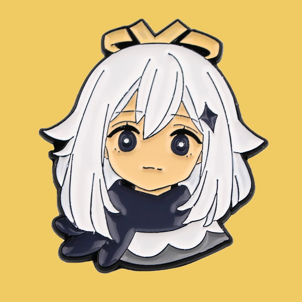 

SP1876 Kawaii Genshin Impact Metal Hard Enamel Pins Cartoon Anime Game Characters Badge Cute Cosplay Accessories Fan Gift