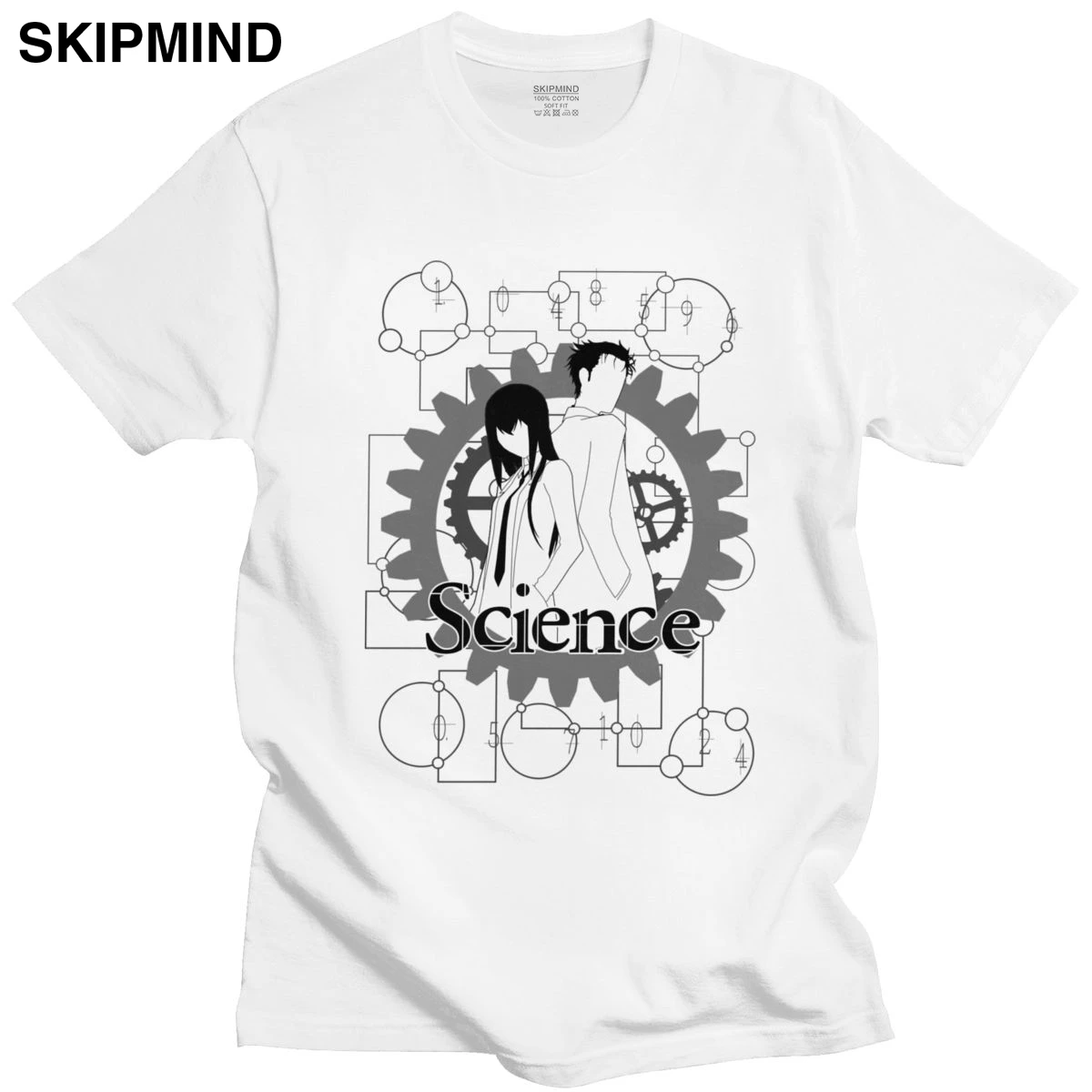 Футболка мужская классическая с коротким рукавом аниме Okabe Mayuri манга Daru Shiina Rintaro