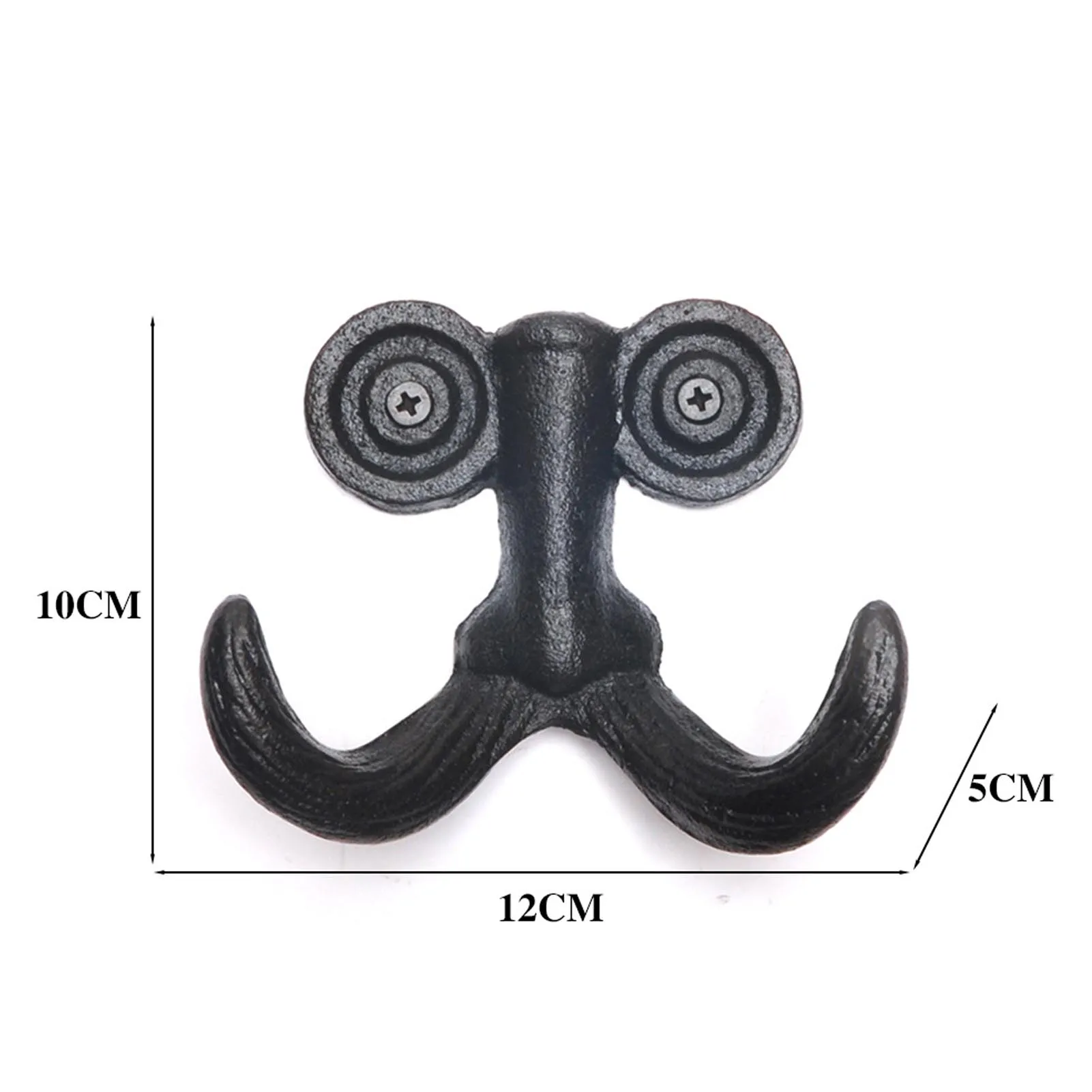

Creative Beard Shape Coat Storage Hook Door Wall Mounted Iron Decorative Vintage Coat Hat Hook Metal Wall Hooks Hanger