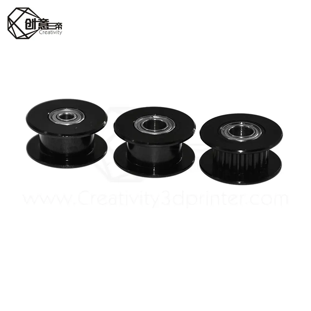 5 шт. 2GT 20 зубчатый шкив черный диаметр 3 мм и ширина 6 с зубьями или без зубьев для GT2