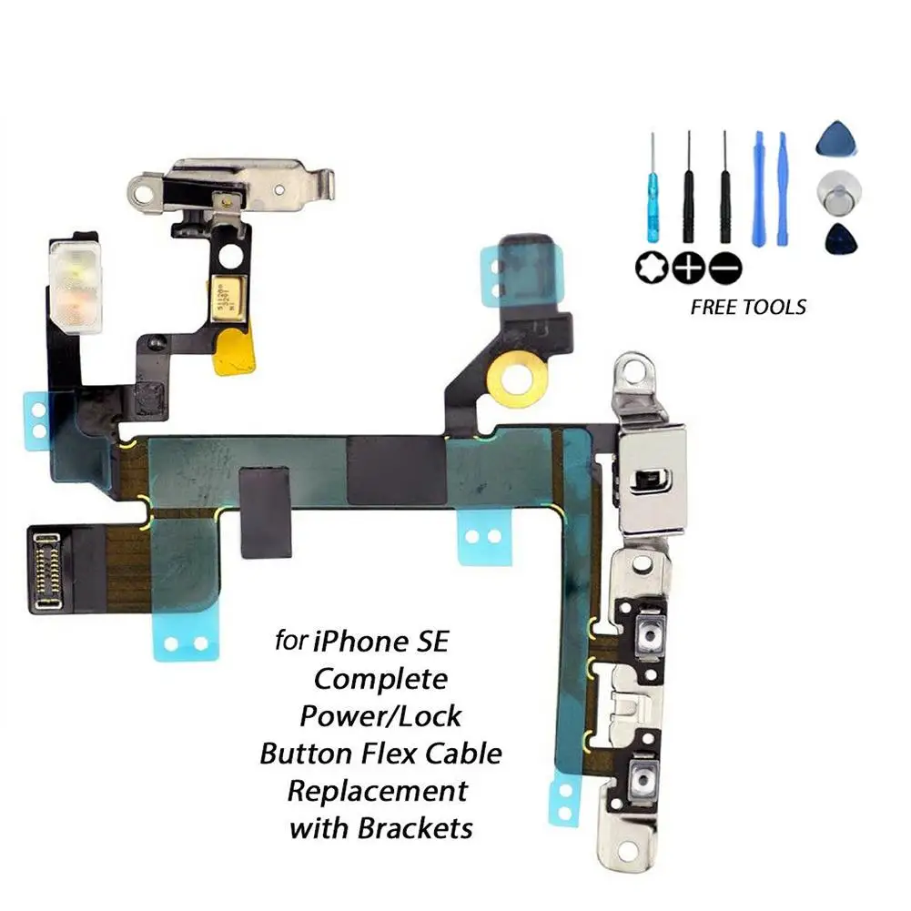 Запасной гибкий кабель с кнопкой отключения звука кронштейном для iPhone SE|Шлейфы
