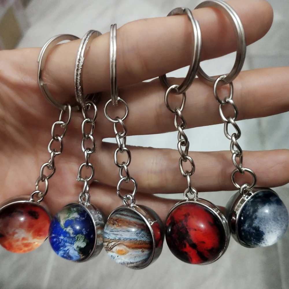 Полнолуние Юпитер планета брелок двухстороннем стеклянном мяч короткое