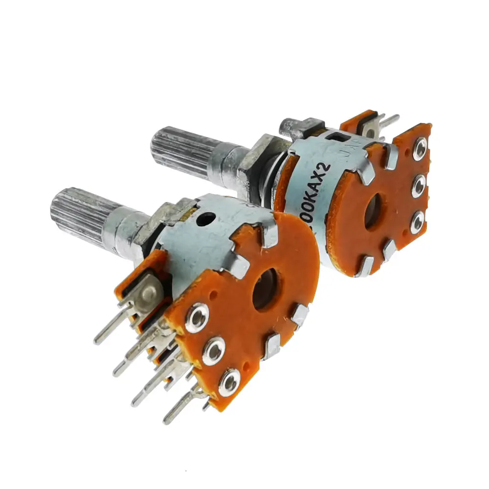 

3PCS Japan ALPS RK163 50KAX2 100KAX2 50K 100K 25MM audio amplifier amp volume Dual-unit Rotary Potentiomet 16-type DIP6 DIY HIFI