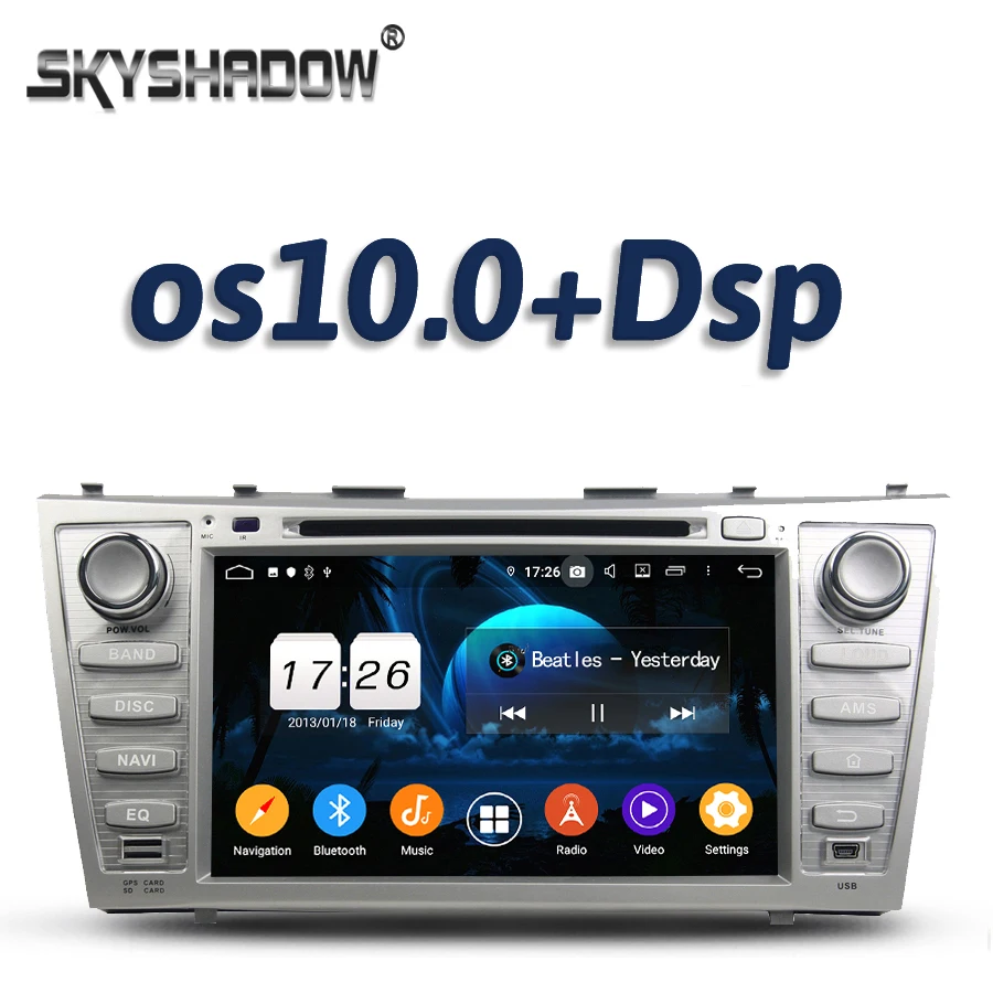 720P TDA7851 Android 10 4 Гб + 32 ГБ Автомобильный DVD плеер RDS радио GPS Bluetooth 5 0 головное