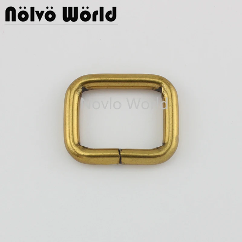 

Novlo World 5-20-100 шт., 26x20 мм, 1 дюймовая тусклая золотая металлическая квадратная пряжка, 1 дюйм, не сварная стандартная Пряжка для кошелька, фурнит...