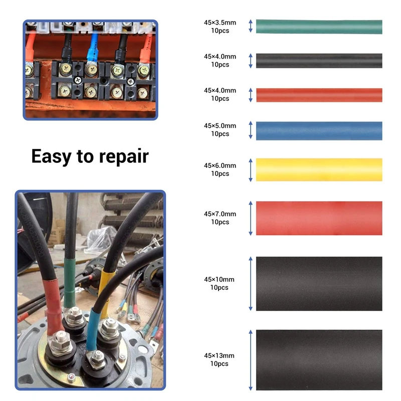 150 шт. набор соединителей для припоя 70 водонепроницаемые соединители 80