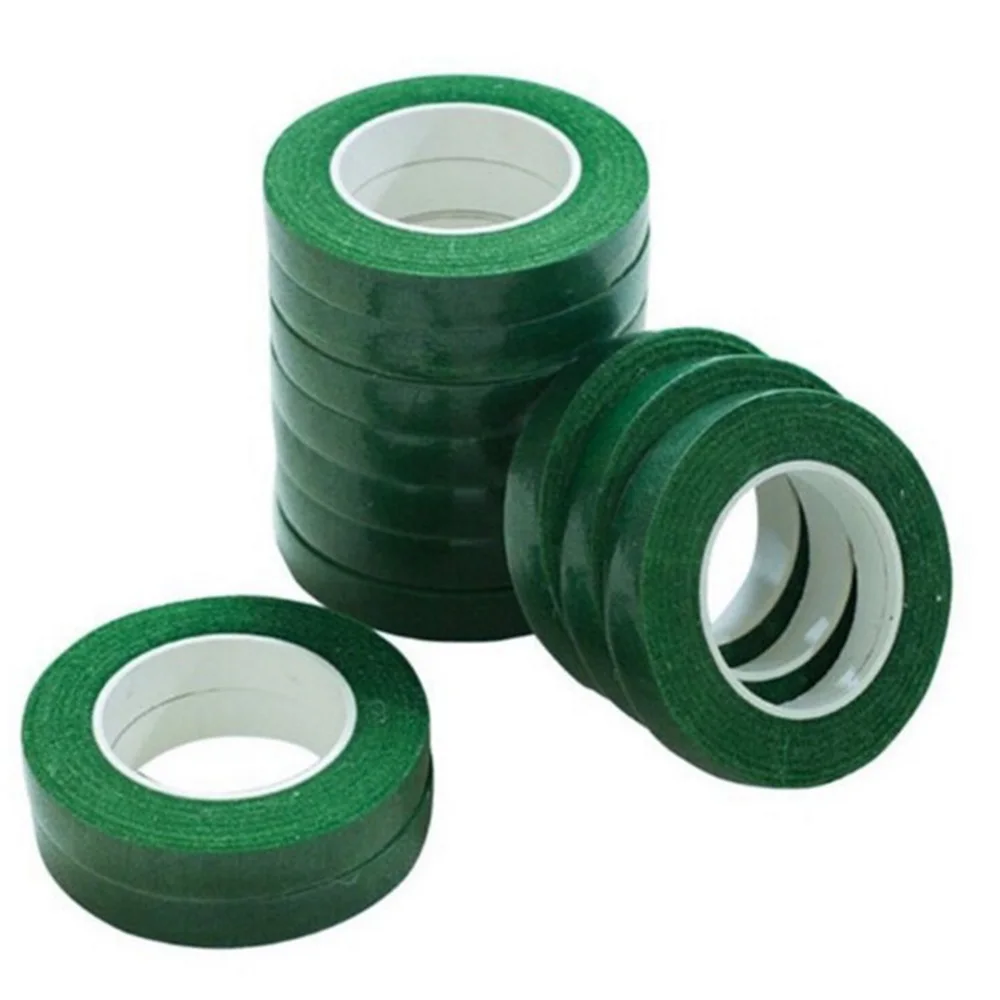 4 рулона 30 м флорист Стволовые Зеленые искусственные Цветочная лента клейкая