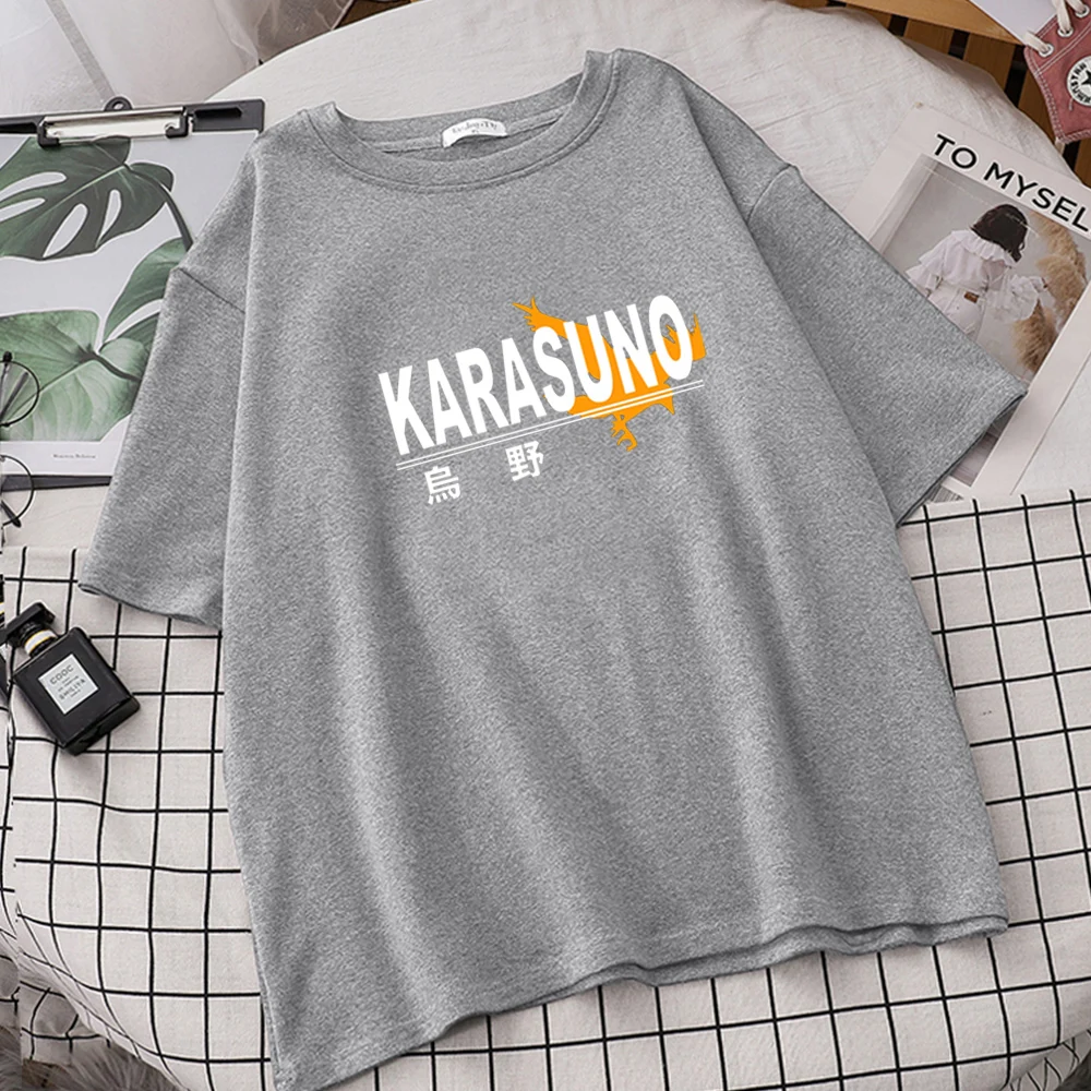 

Women Anime Haikyuu T Shirt Farasuno High School T Shirts Summer Harajuku Tshirts New Oversized Round Neck Tops Short Sleeve Tee