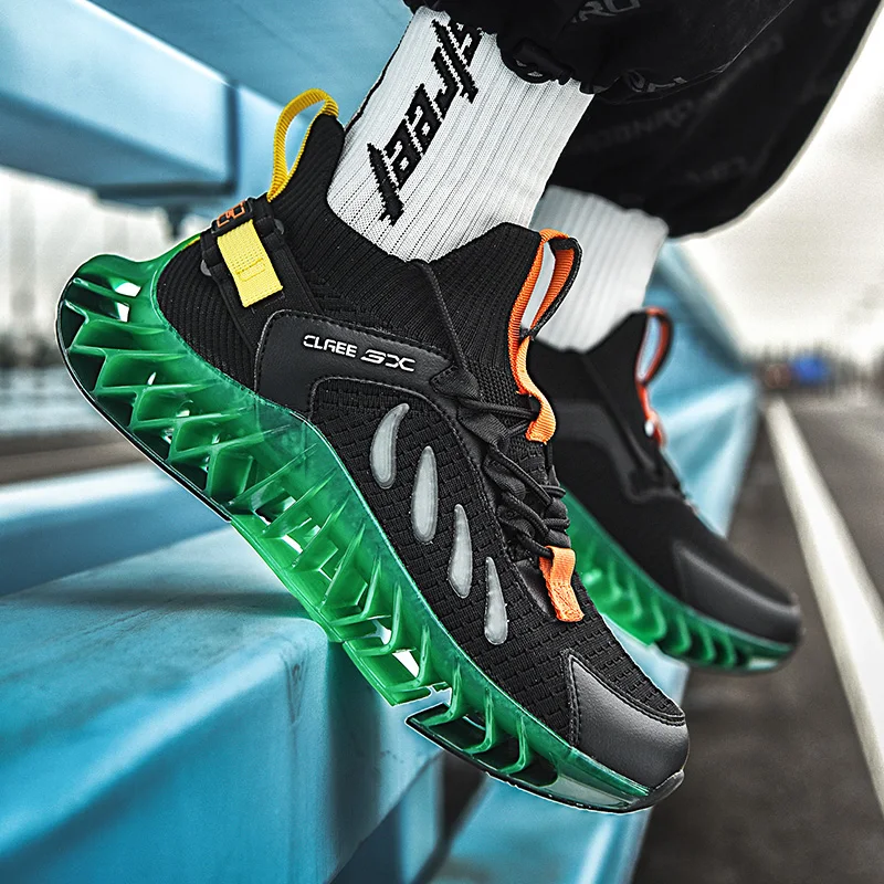 

High Quality Men Blade Sneakers Breathable Casual Shoes Outdoor Non-Slip Cushioning Sports Shoes Mesh Fashion Zapatillas Hombre