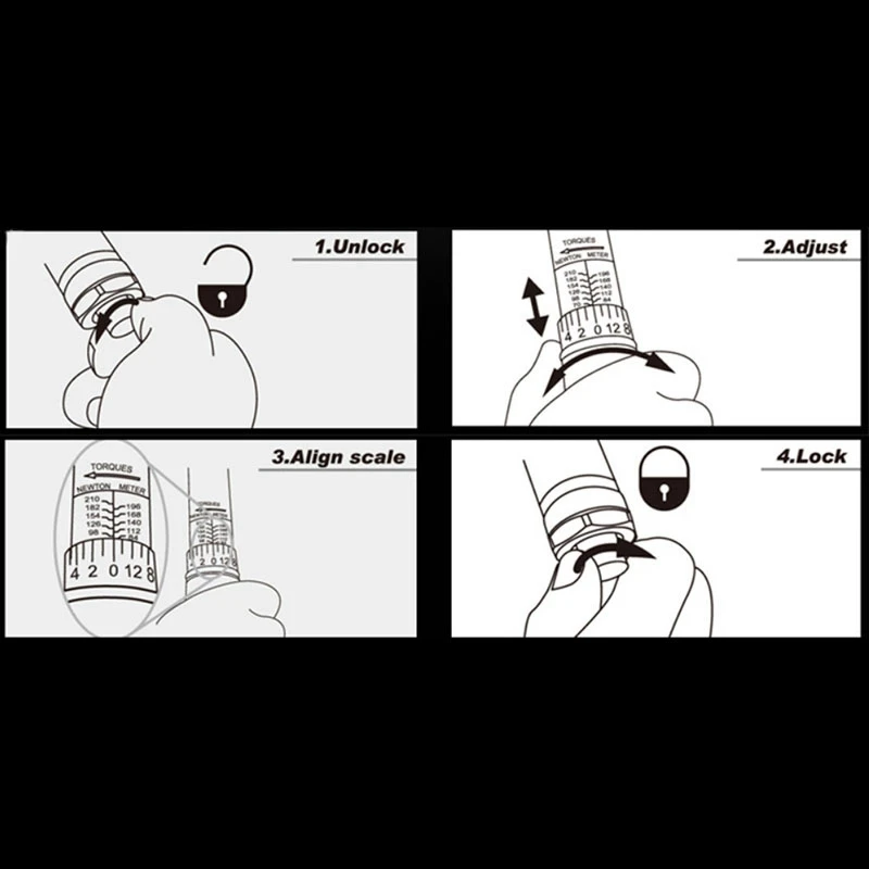 Динамометрический ключ для велосипеда 1/2 Квадратный привод 28-210N.M двухсторонний