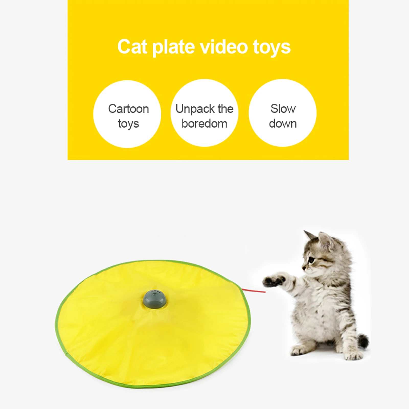 Лидер продаж тренировка развлечение тарелка кошка игрушка Электрический