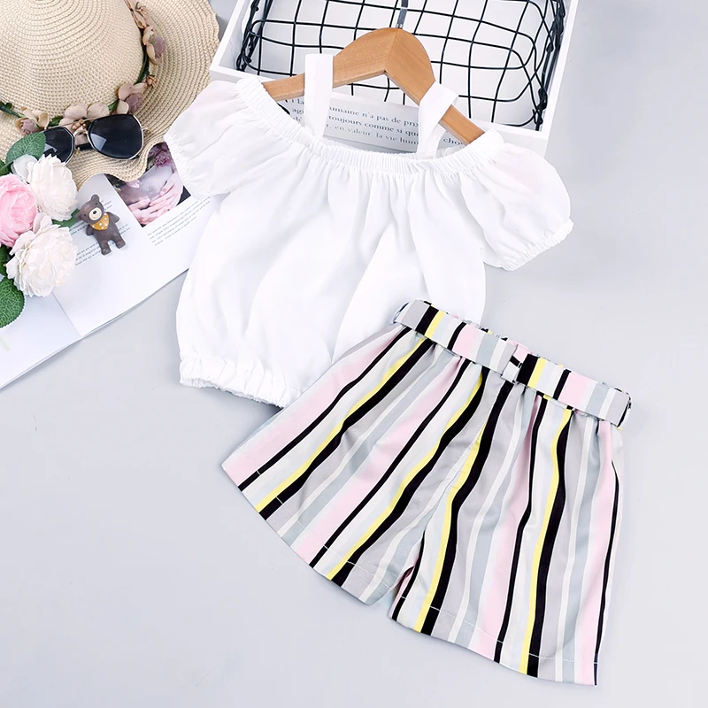 HE Hello Enjoy/Модная одежда для новорожденных девочек Летняя футболка с цветочным