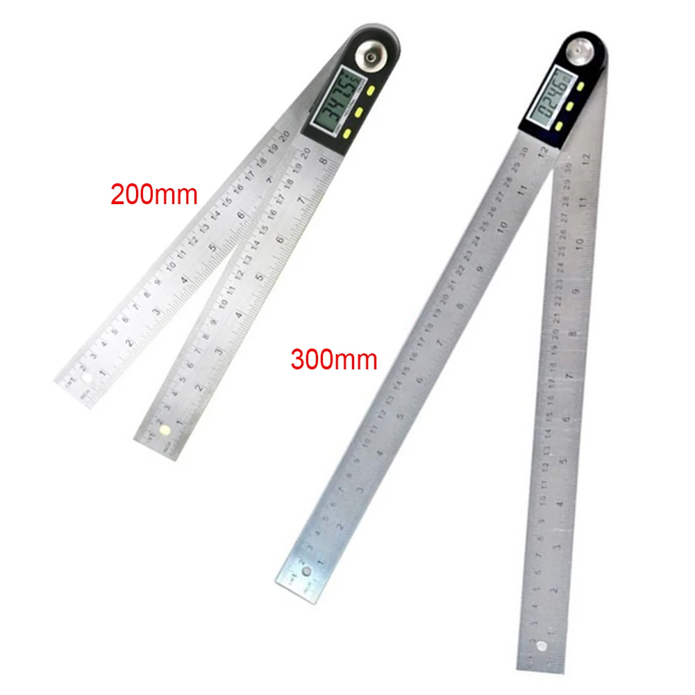 

2 In 1 Practical Stainless Steel Accurate Electronic Straight Durable Measuring Tool Professional Portable Protractor