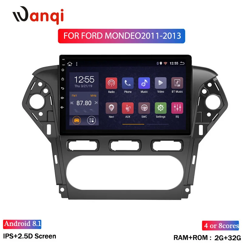 Автомобильная аудиосистема с Полноразмерным экраном 10 1 дюйма 2 Гб ОЗУ 32 ПЗУ