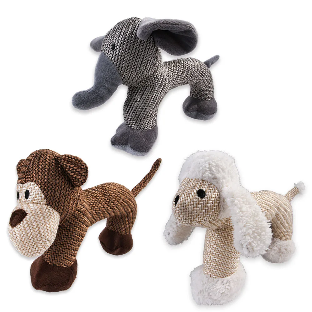 

Игрушки-пищалки для собак, прочная плюшевая игрушка для собак со встроенным голосом, Жевательная зубная игрушка для домашних животных для и...