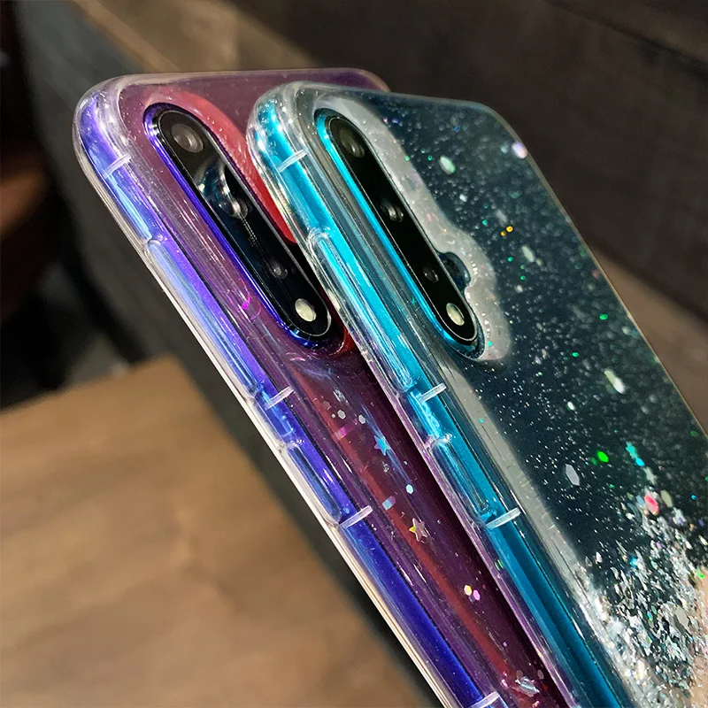 Чехол для Huawei Honor 20 Pro 20s Lite 10 10i V20 9X 9A 9C 9S 8X 8A 8C 8S 7A 7X 7C ТПУ с блестками и звездами |