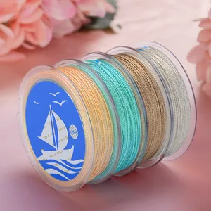 Oar 0,4 мм аксессуары сделай сам, плетеный вручную браслет, ожерелье, золотая и серебряная проволока, Золотая проволока, кисточка, обмоточная нить