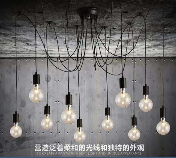 

Классическая Лофт американская кантри Ретро Паук Люстра E27 AC 85-240V