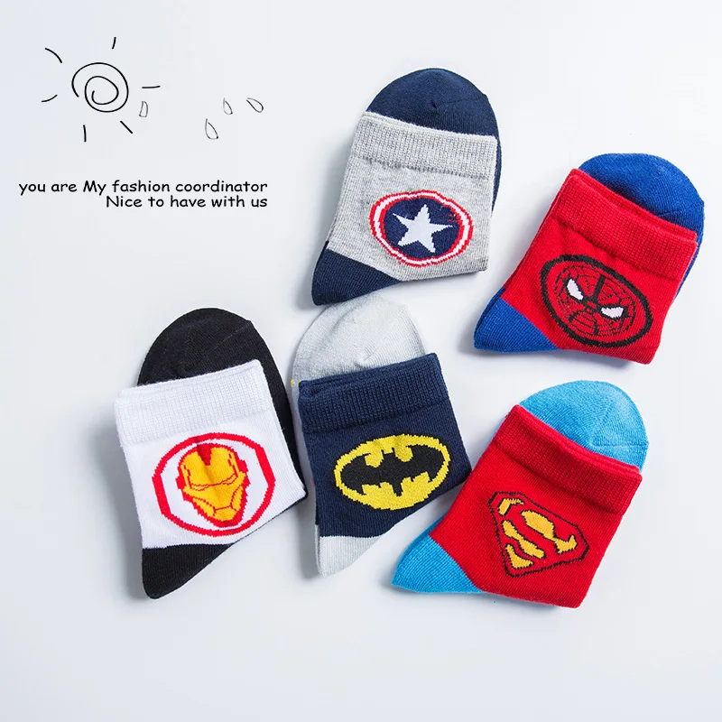 5 пар детских носков для маленьких мальчиков зимние носки детские с мультяшными