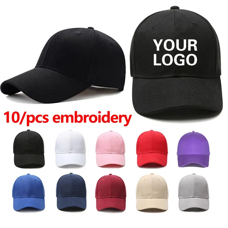 10/Pcs High Quality Wholesale Unisex Adjustable Dad Hat Shade Hip Hop Men Women Baseball Cap With Custom Embroidery Gorras Logo