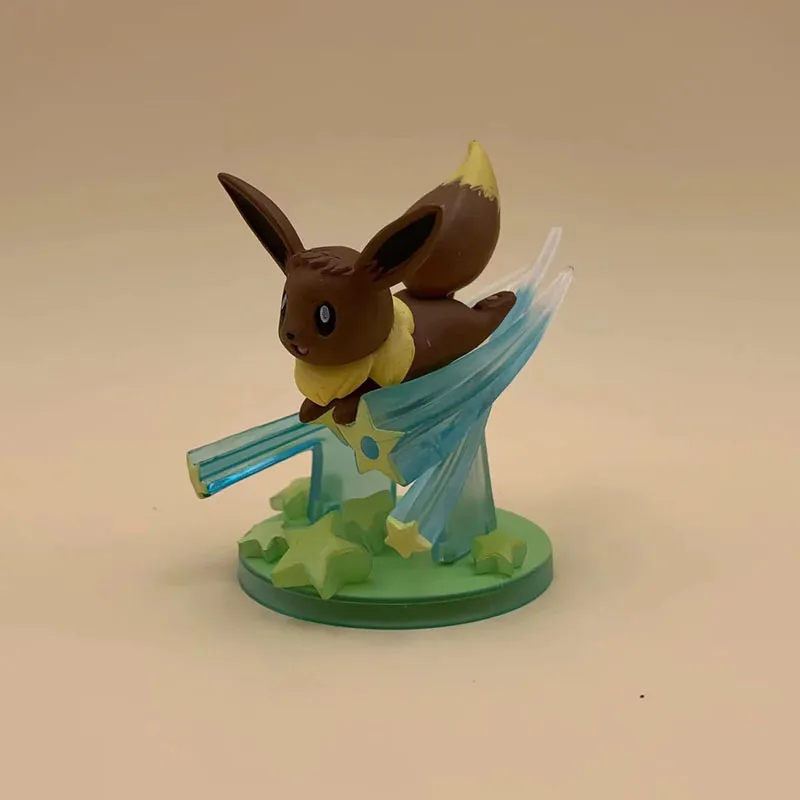 6 шт./компл. аниме pokemones навыки фигура куклы игрушки стильная футболка с изображением персонажей видеоигр экшн игрушки подарки для детей