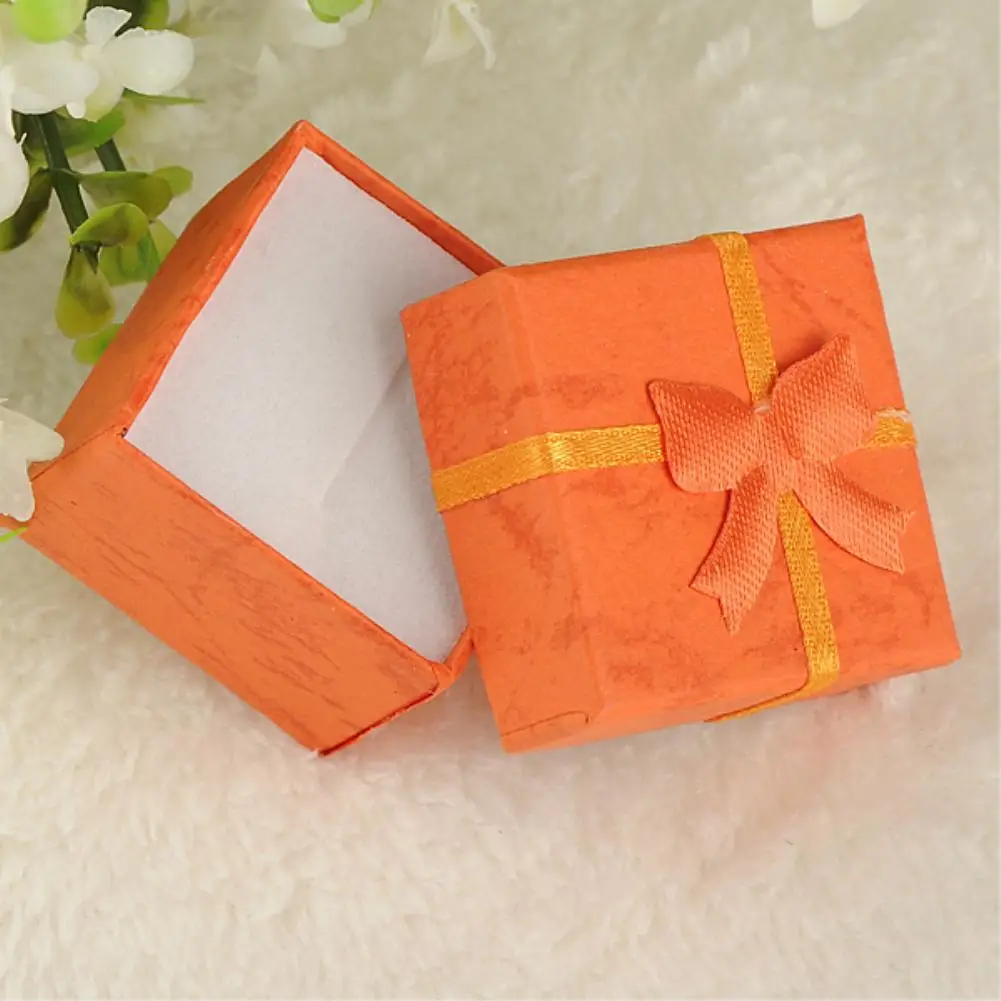 4x4x3cm Orange 1 шт ожерелье серьги кольцо Упаковка Ювелирные Изделия Бумажная Подарочная коробка аксессуары упаковочные бумажные пакеты для подарков cajas de regalo Прямая поставка - Цвет: 4x4x3cm Orange