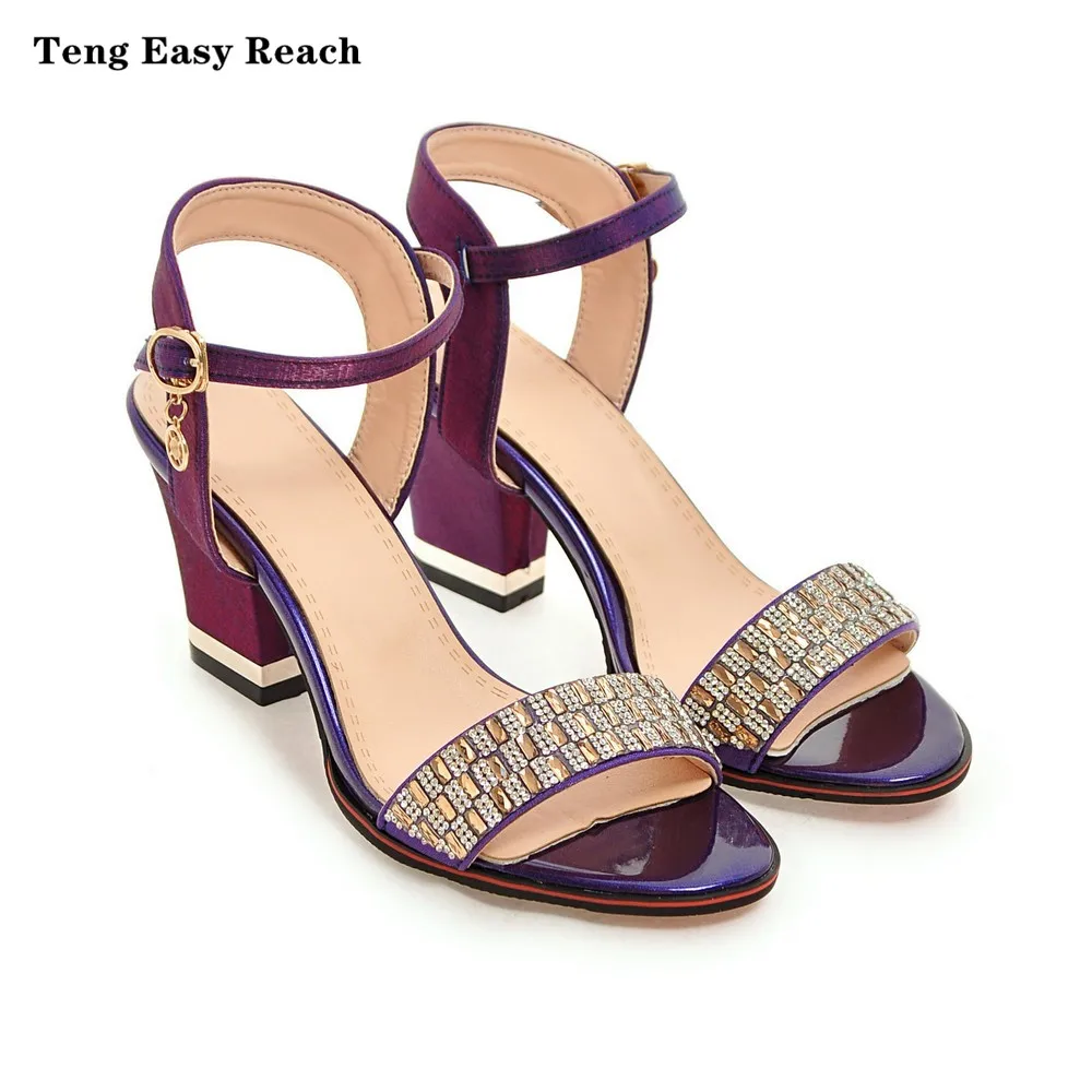 Сандалии женские на высоком каблуке толстые Босоножки с открытым носком