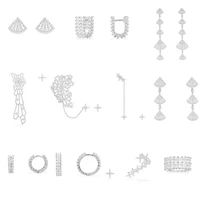 lidu high quality 925 sterling silver 2021 new fan fringed earrings classic monaco jewelry gift for friends