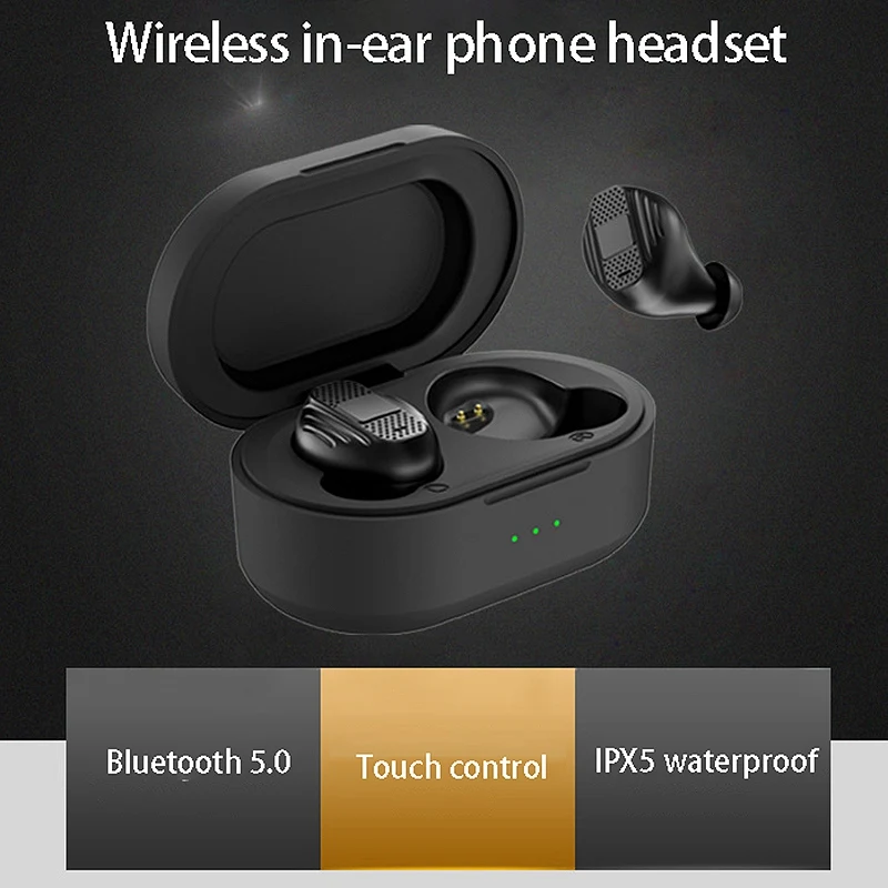 

T20 беспроводной Bluetooth 5,0 с беспроводной зарядкой чехол TWS водонепроницаемый спортивный