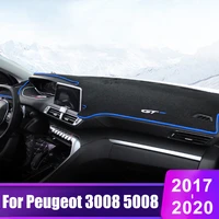 for peugeot 3008 5008 gt 2017 2018 2019 2020 car dashboard cover avoid light mats instrument platform desk carpets accessories