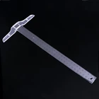 30 см 12 дюймов пластиковая Метрическая Т-образная Двусторонняя линейка, инструмент для измерения L4MF