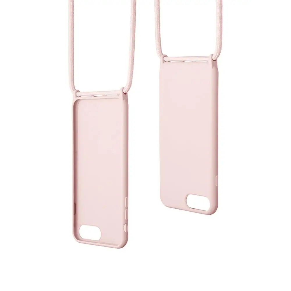 Crossbody Necklace Holder Phone Case for iPhone 14 13 12 11 pro XS max 7 8 PLUS Lanyard Silicone Case Cover with Cord Strap Rope