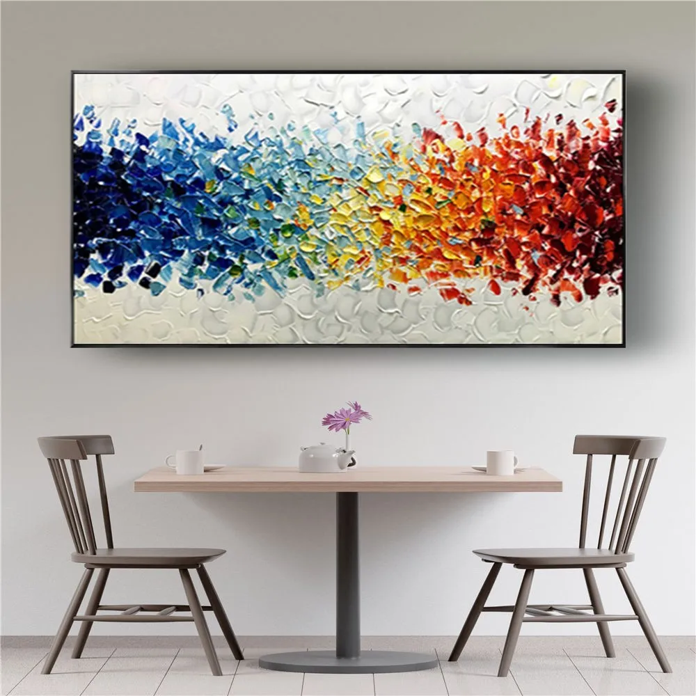 

Large size hand-painted oil painting modern abstract scaly texture painted canvas painting living room decoration painting mural