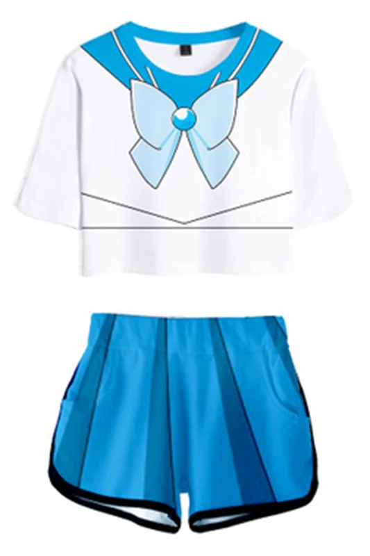 

Anime Cosplay Costume Uniform Fancy Dress Shirt+Skirt For Girls Halloween Costumes