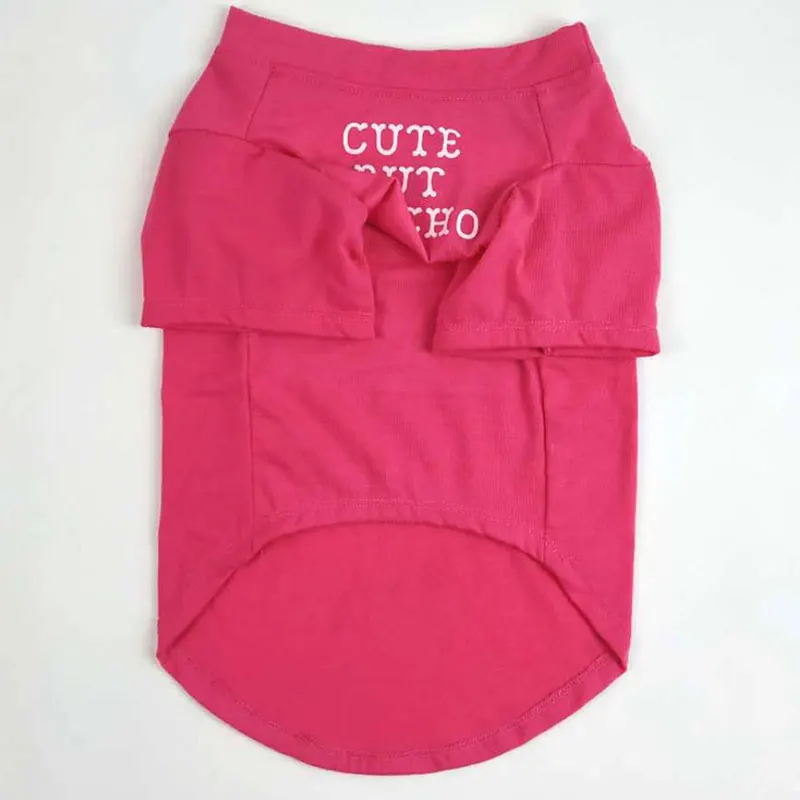 

Fashion Letters Printed French Bulldog Shirt Cotton Elastic Pet Dog Clothes for Yorkshire Chihuahua Summer T-shirt Cat Costume