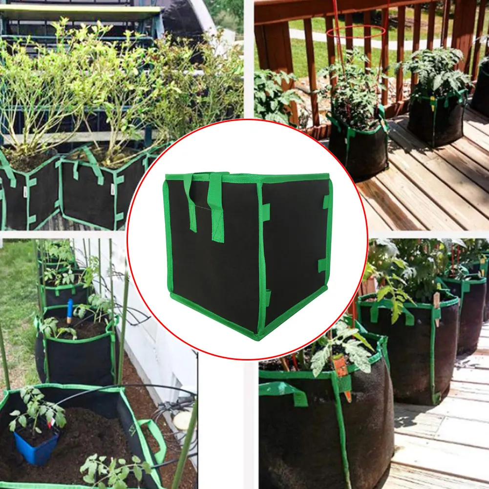 

Dropshipping Non Woven Plant Pots Grow Bag Breathable Vegetable Grow Bag with Handles Garden Supplies Grows Culture