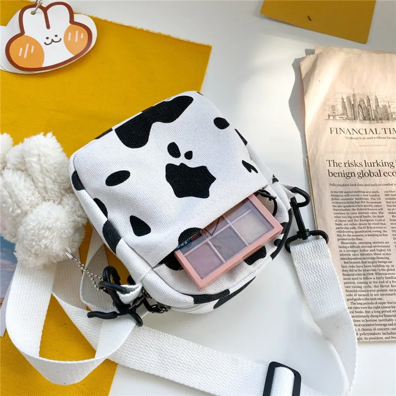 Сумка-мессенджер Женская холщовая модный простой однотонный саквояж на плечо