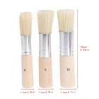 3 шт. кисть для рисования, деревянная кисть для трафаретов, свиная щетина, зеленые акриловые кисти для рисования маслом