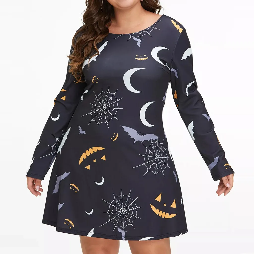 Женский халат женское повседневное мини платье с круглым вырезом и принтом на