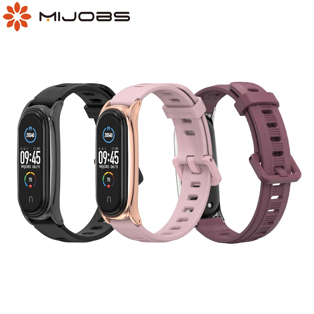 

Strap For Mi Band 5 6 Global Wristband Miband 5 Silicone Band Bracelet for Mi 3 4 5 6 Silica Gel Pulseira Wine Red Pink Strap