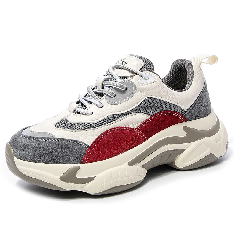 Женские кроссовки на платформе LZJ массивные с мягкой подошвой повседневные