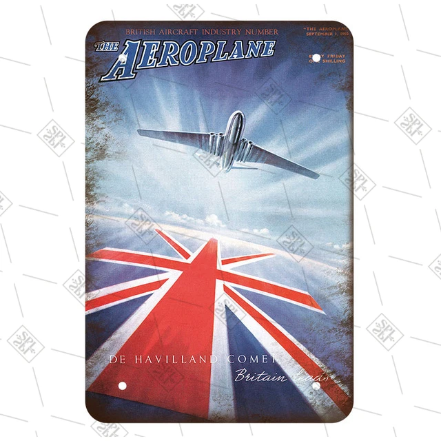 

Airplane Metal Signs Wall Poster Print Vintage Plaque Retro Aircraft/Plain House Cafe Snack Shop Bar Burge Pub Home Decoration