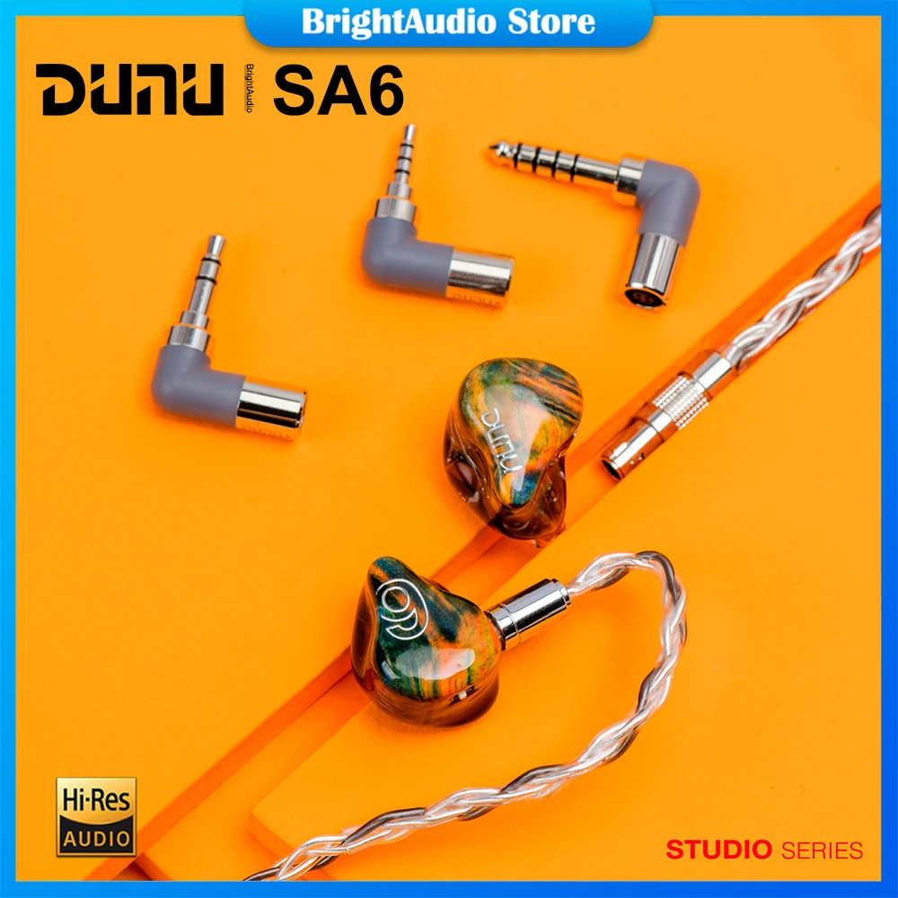 

DUNU Studio SA6 наушники-вкладыши IEM 6BA Sonion Knowles сбалансированные арматурные наушники-вкладыши с 2-контактным кабелем 0,78 мм Furukawa OCC