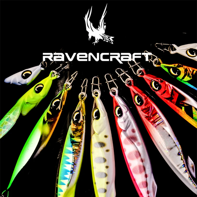 

RAVENCRAFT YY22/16 Metal Jiggs Lure Slow Wobbler Fishing Micro Jig Bait Tackle For Sea Bass Trout Perch Pike Pesca