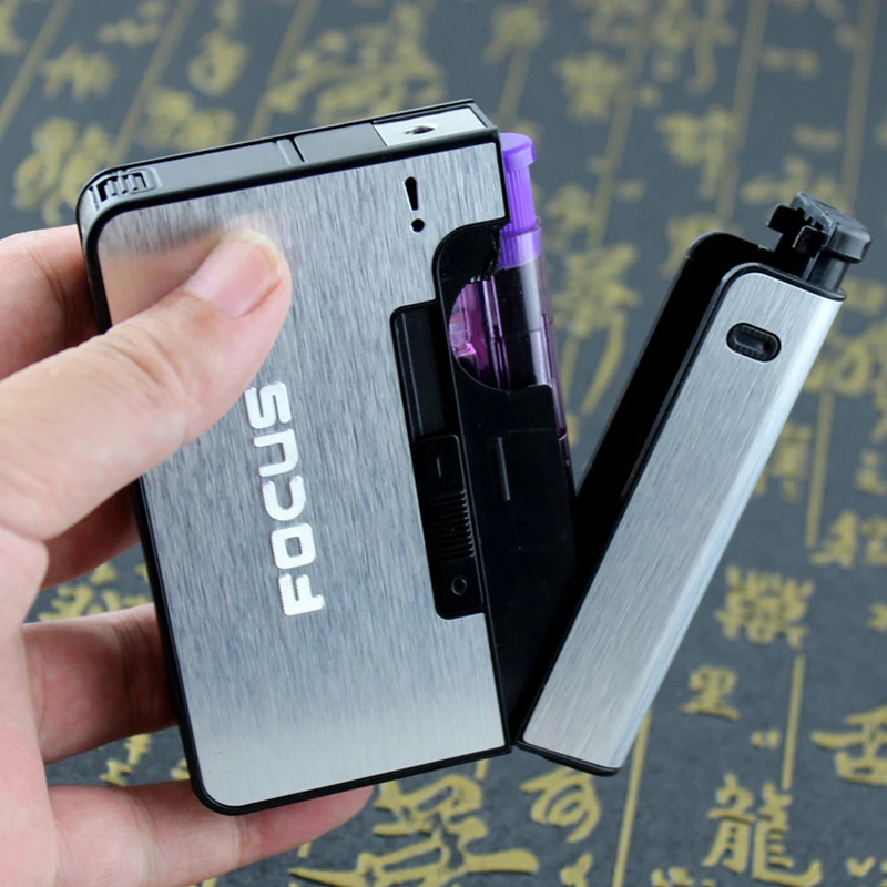 Автоматический чехол для сигарет FOCUS металлические коробки чехол-держатель 10 шт.