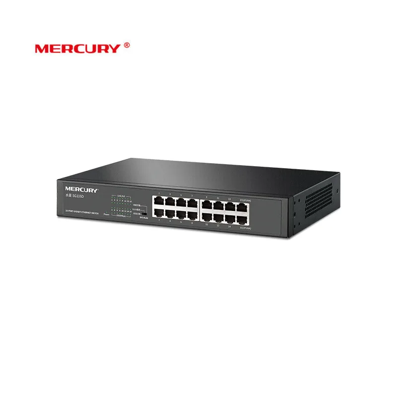 Mercury 16-портовый коммутатор Gigabit Ethernet стали переключатель стеллаж для выставки товаров 10/100/1000 Мбит/с полный полудуплекс Vlan коммутатор(SG116D