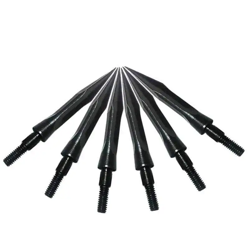 

12pcs Archery Screw-In Broadhead 130 grain Arrowhead Traditional Hunting Arrow Head for Compound Recurve Long Bow